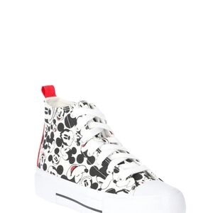 Disney Women's Mickey Mouse High-Top Lace-Up Sneakers